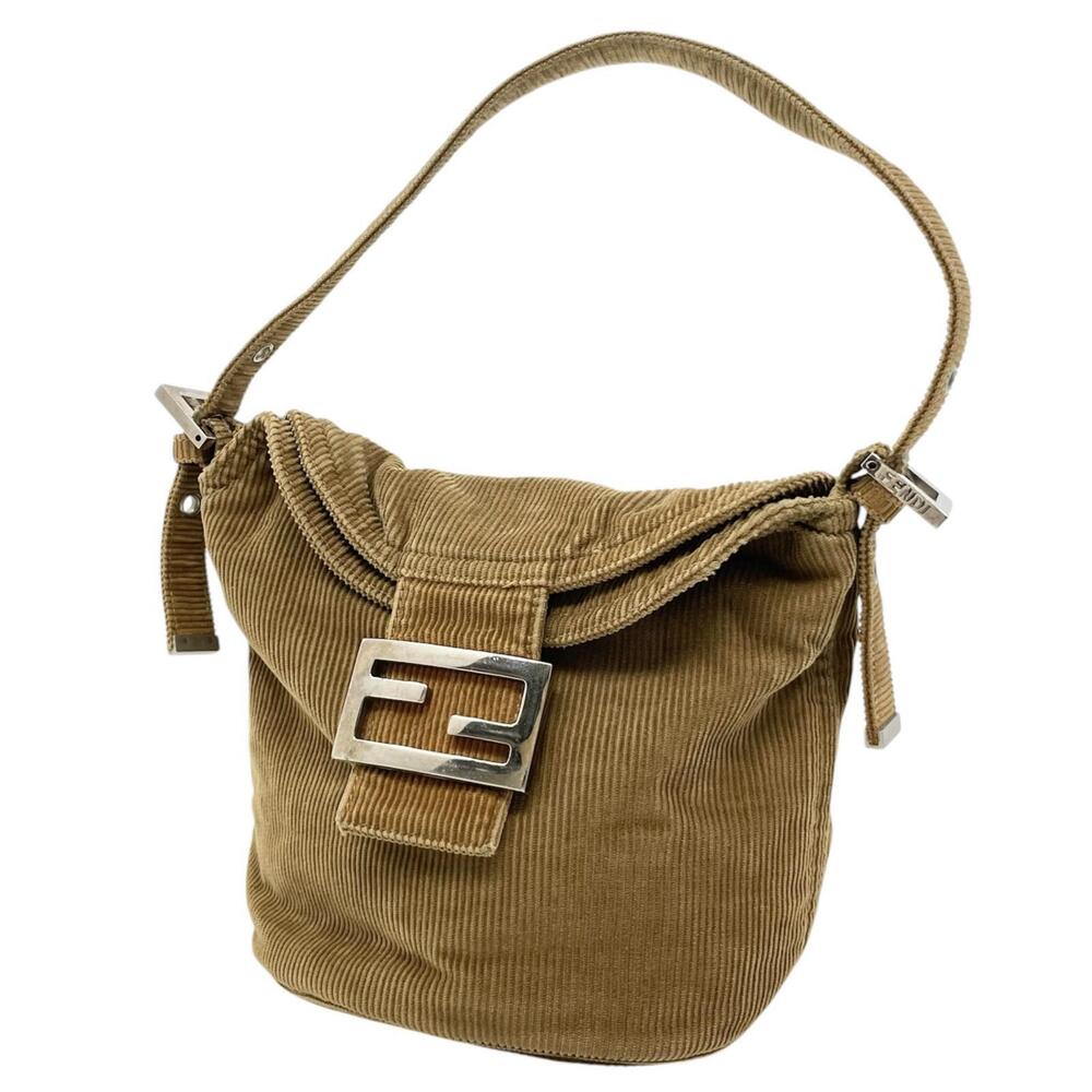 Fendi Mamma Bucket Handbag Brown Camel Brown